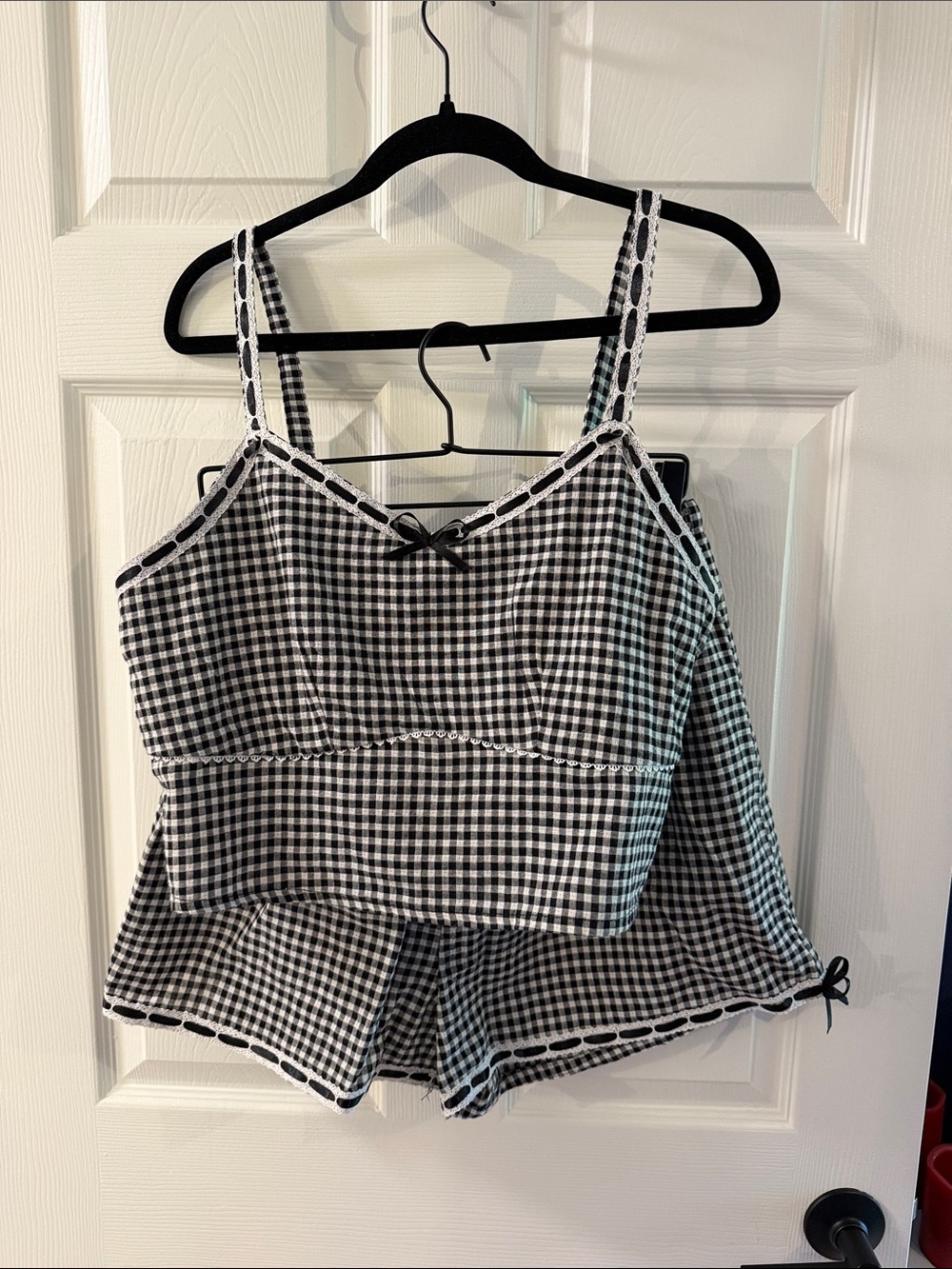 Black & White Gingham Pajama Set